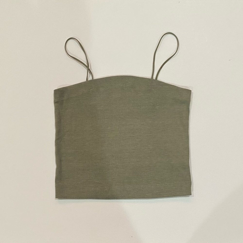 Green American Eagle/AE ribbed tank top